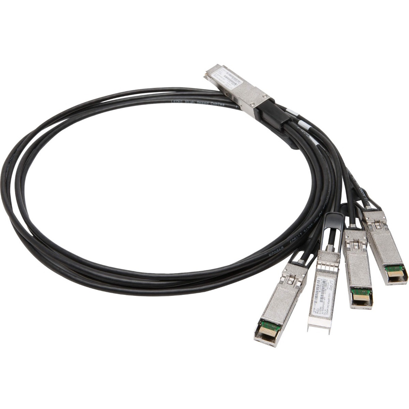 Juniper Twinaxial Network Cable - 16.40 ft Twinaxial Network Cable for Network Device, Ethernet Switch, Server, Router, Storage Device - First End: 1 x QSFP28 Network - Second End: 4 x SFP28 Network - 100 Gbit/s - 26 AWG