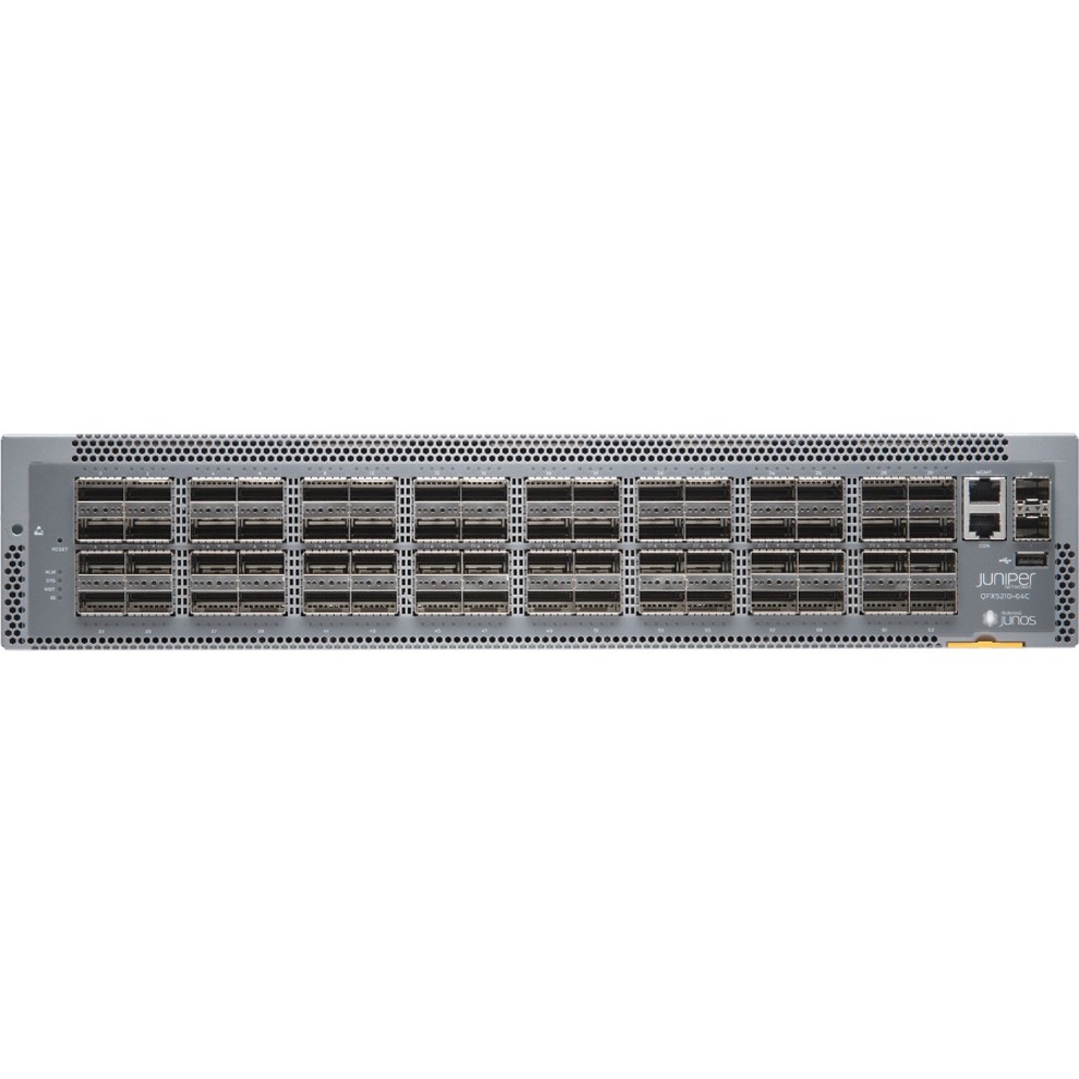 Juniper QFX5210 Ethernet Switch - Manageable - 3 Layer Supported - Modular - 960 W Power Consumption - Optical Fiber - 2U - Rack-mountable - 1 Year Limited Warranty