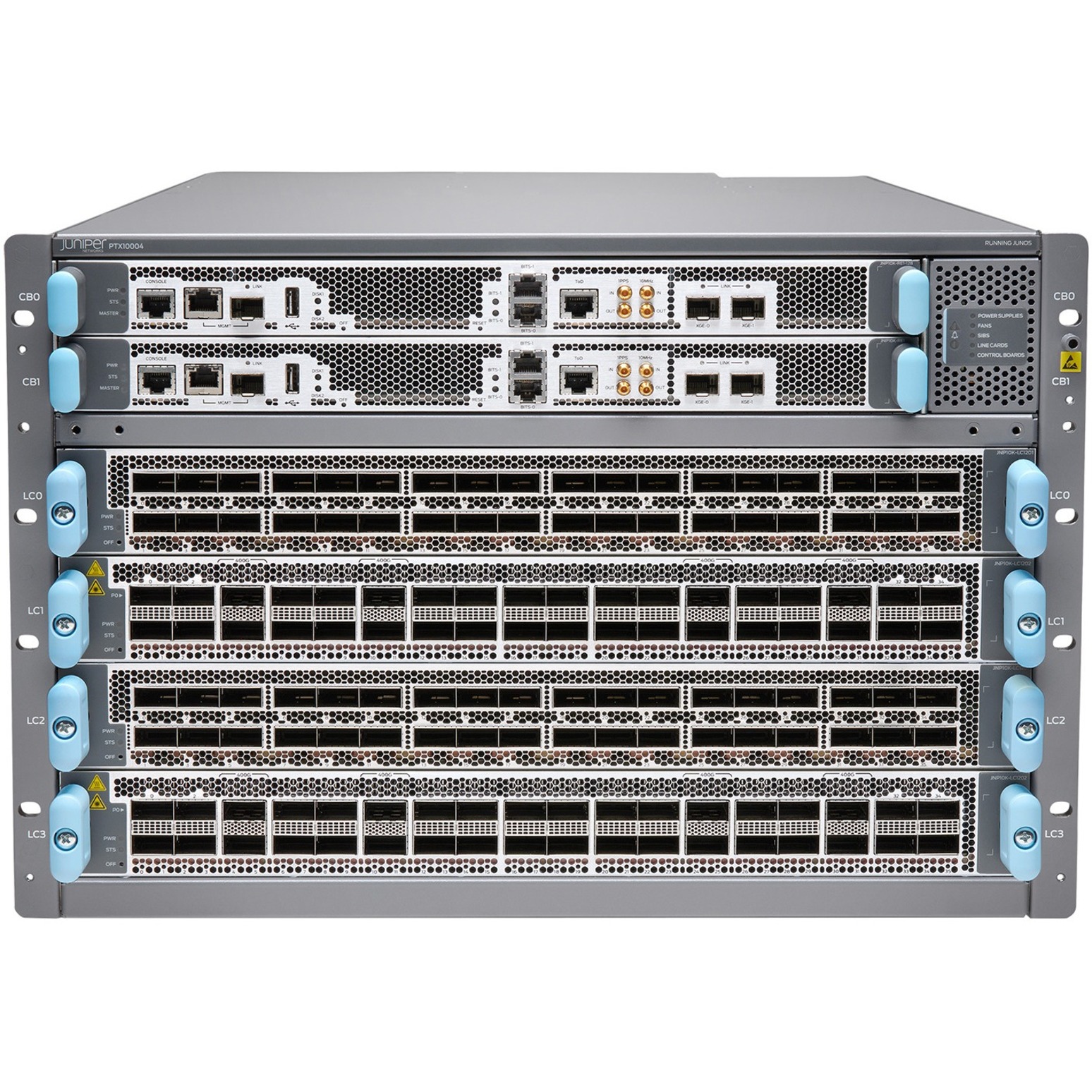 Juniper PTX10004 Router Chassis - 4 - 400 Gigabit Ethernet - 7U - Rack-mountable