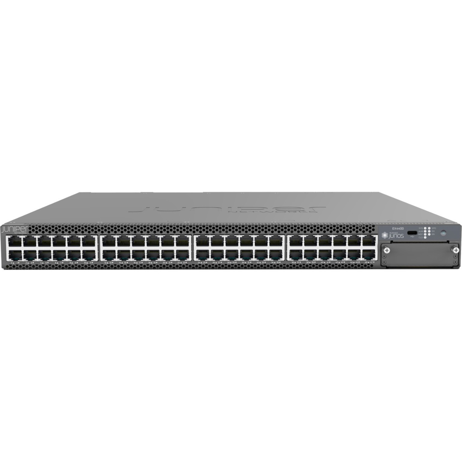 Juniper EX4400-48T Ethernet Switch - 48 Ports - Manageable - 3 Layer Supported - Modular - Twisted Pair, Optical Fiber - 1U - Rack-mountable