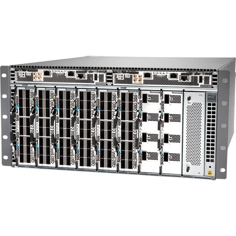 Juniper QFX5700 Ethernet Switch - Manageable - 400 Gigabit Ethernet - 3 Layer Supported - Modular - 3000 W Power Consumption - Optical Fiber - 5U - Rack-mountable - 1 Year Limited Warranty - TAA Compliant