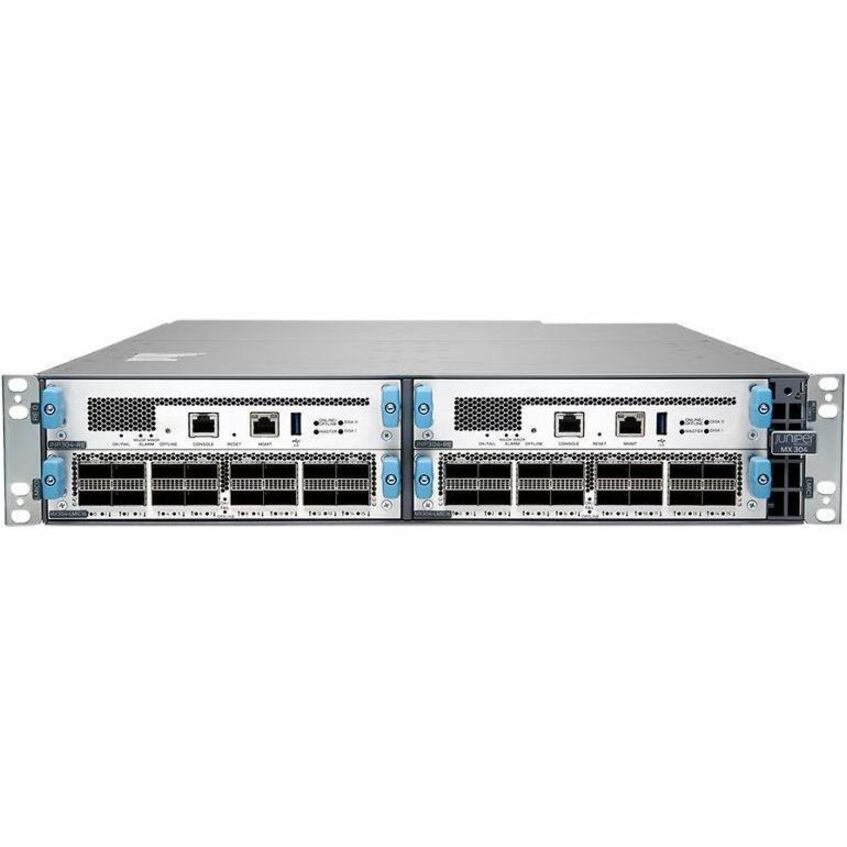 Juniper MX304 Router Chassis - 400 Gigabit Ethernet - 2U - Rack-mountable - 1 Year