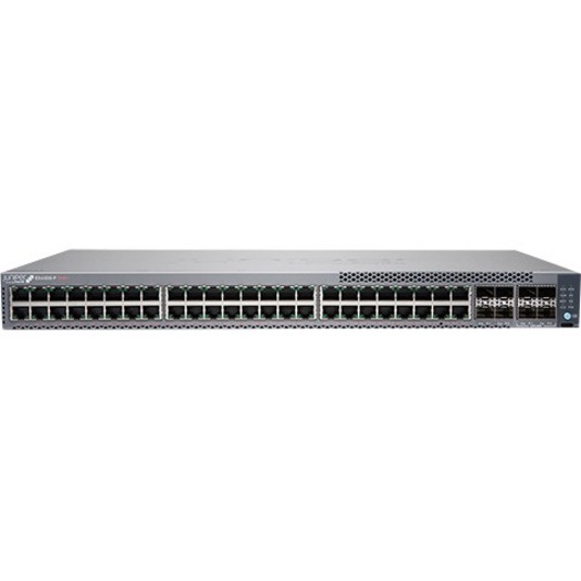 Juniper EX4100-F-12T Ethernet Switch - 12 Ports - Manageable - Gigabit Ethernet, 10 Gigabit Ethernet - 10/100/1000Base-T, 10GBase-T, 10GBase-X - 3 Layer Supported - Modular - 55 W Power Consumption - Twisted Pair, Optical Fiber - 1U - Rack-mountable, Wall Mountable, DIN Rail Mountable - Lifetime Limited Warranty