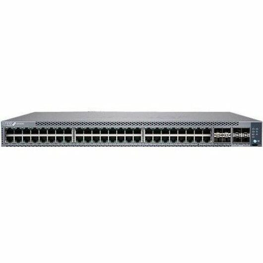 Juniper EX4100-48T Ethernet Switch - 48 Ports - Manageable - 10 Gigabit Ethernet, Gigabit Ethernet, 25 Gigabit Ethernet - 10/100/1000Base-T, 10GBase-X, 25GBase-X - 3 Layer Supported - Modular - Optical Fiber, Twisted Pair - 1U - Rack-mountable, Wall Mountable - Lifetime Limited Warranty - TAA Compliant