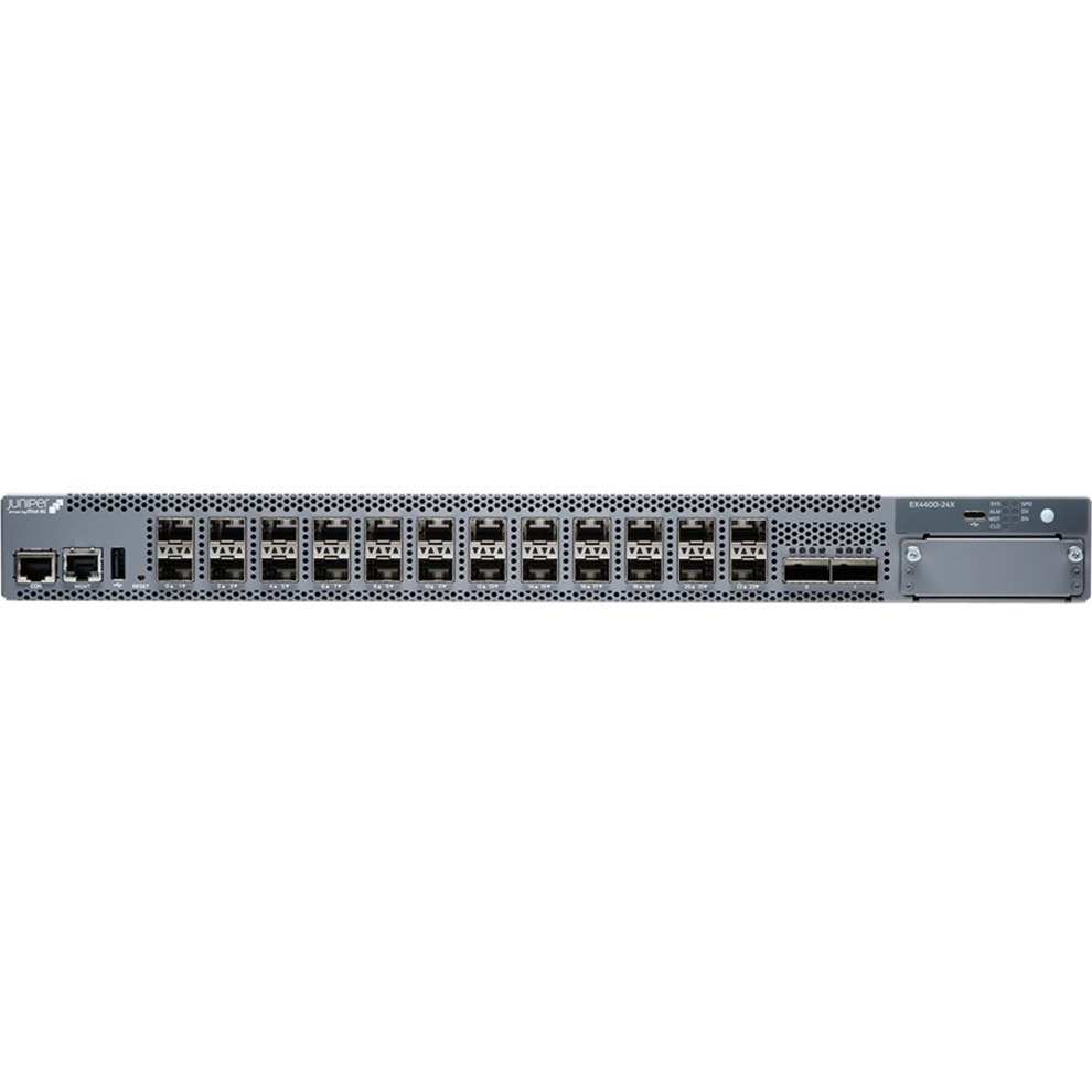 Juniper EX4400-24X-DC Ethernet Switch - Manageable - 10 Gigabit Ethernet - 10GBase-X - 3 Layer Supported - Modular - Optical Fiber - 1U - Rack-mountable, Compact - Lifetime Limited Warranty