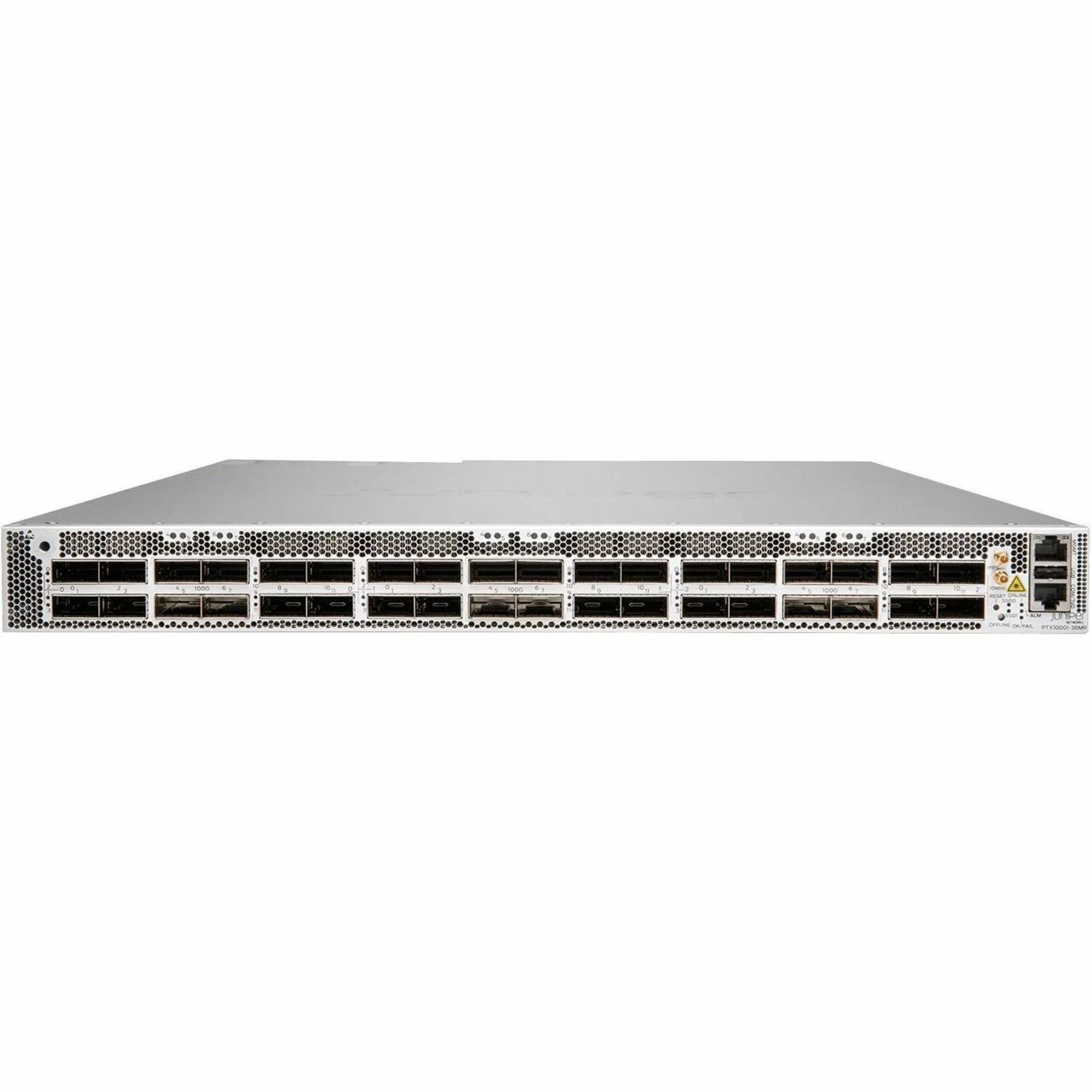 Juniper PTX10001 Router - Management Port - 36 QSFP56-DD Slots, QSFP28 Slots - 400 Gigabit Ethernet - 1U - Rack-mountable - 1 Year