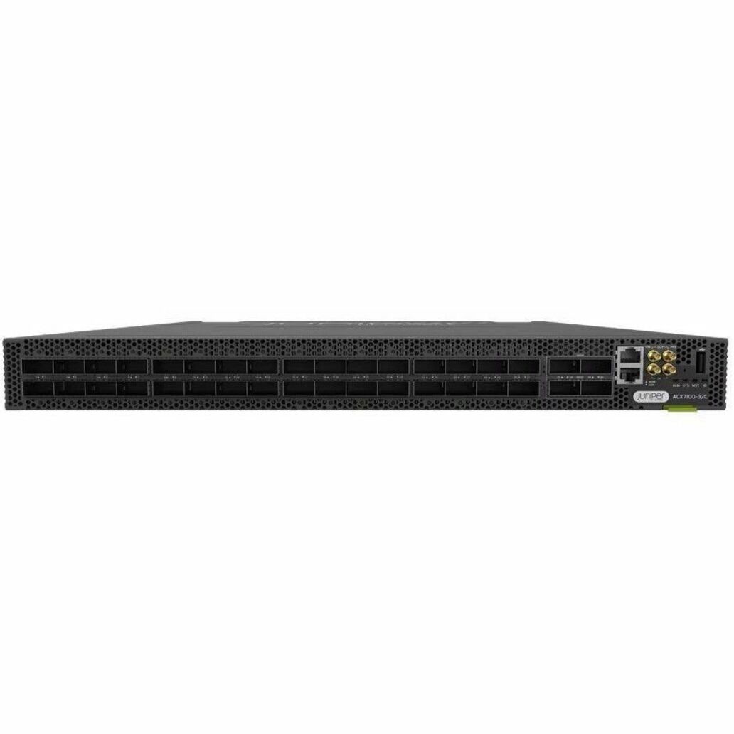 ACX 7100 Chassis with 32 SFP56 / 6 QSFP56-DD multi-rate ports, AC PSU, AFO TAA - 36 QSFP-DD Slots, QSFP56-DD Slots - 400 Gigabit Ethernet - IEEE 802.1ad, IEEE 802.1Q, IEEE 802.3ad - 1U - Rack-mountable - TAA Compliant