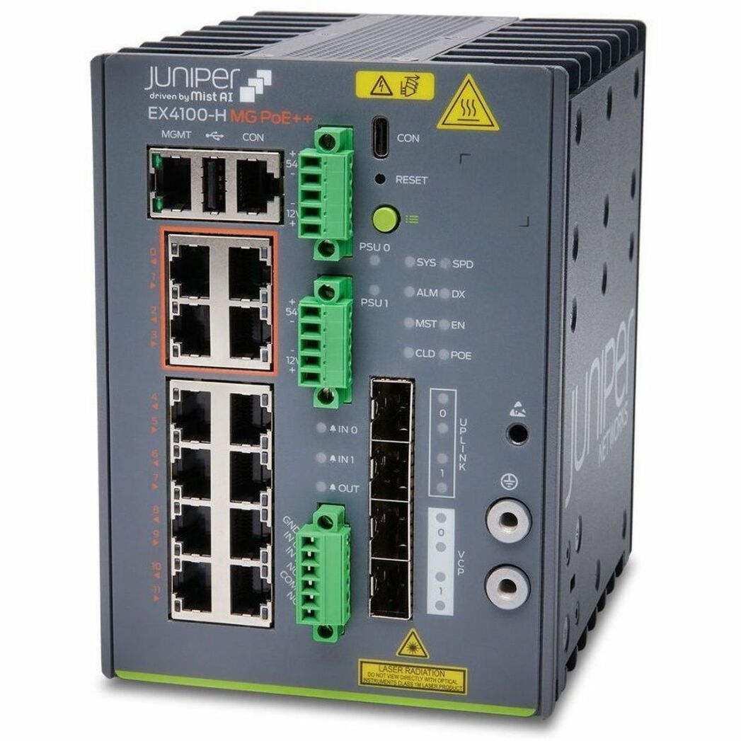 Juniper EX4100-H Ethernet Switch - 12 Ports - Manageable - Gigabit Ethernet, 2.5 Gigabit Ethernet - 10/100/1000Base-T, 2.5GBa