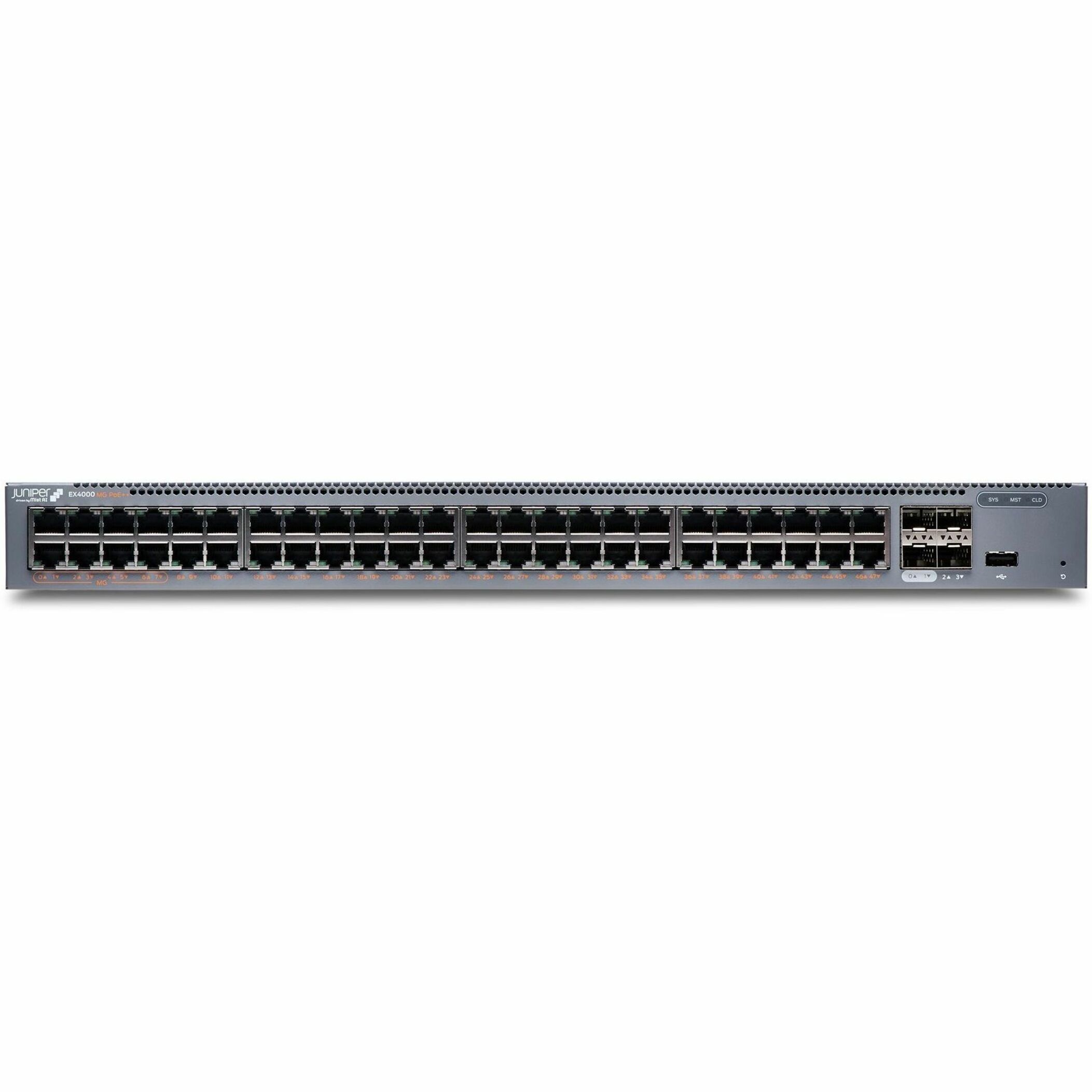 Juniper EX4000-48MP Ethernet Switch - 48 Ports - Manageable - Gigabit Ethernet, 2.5 Gigabit Ethernet, 10 Gigabit Ethernet - 1