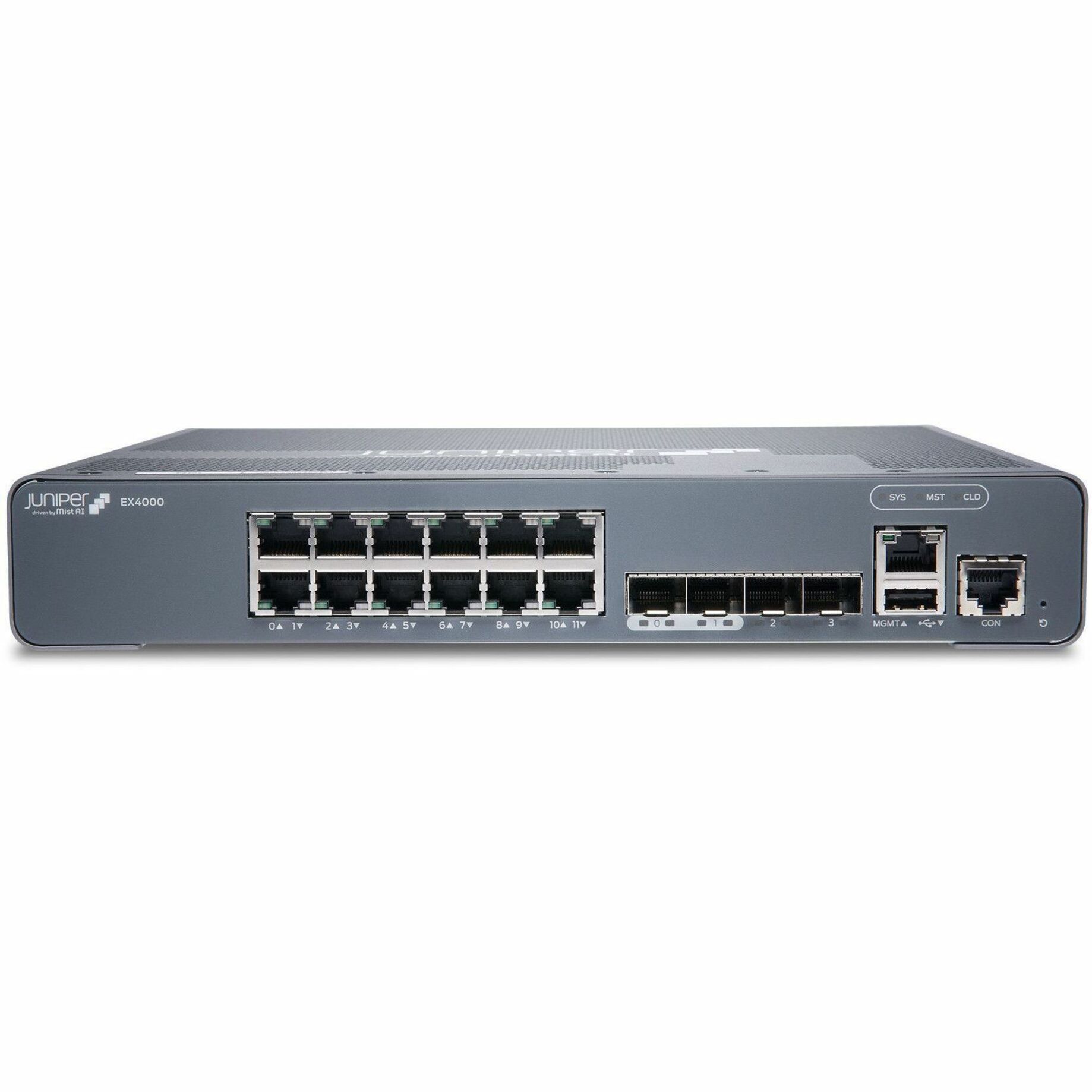 Juniper EX4000-12T Ethernet Switch - 12 Ports - Manageable - Gigabit Ethernet, 10 Gigabit Ethernet - 1000Base-T, 10GBase-X -