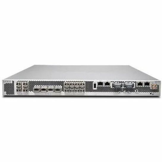Juniper SRX4600 High Availability Firewall - Intrusion Prevention - Gigabit Ethernet, 10 Gigabit Ethernet, 40 Gigabit Ethernet, 100 Gigabit Ethernet - 400 Gbit/s Firewall Throughput - 3DES-CBC, AEC-CBC, AES-GCM, DES-CBC, SSL, MD5, SHA-1, SHA-128, SHA-384, SHA-256 - 7500 VPN - 28 Total Expansion Slots - 5 Year - 1U - Rack-mountable - TAA Compliant