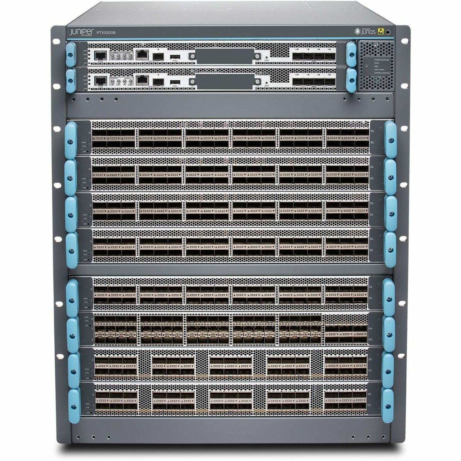 Juniper PTX10008 Router Chassis - 8 - 800 Gigabit Ethernet - 13U - Rack-mountable