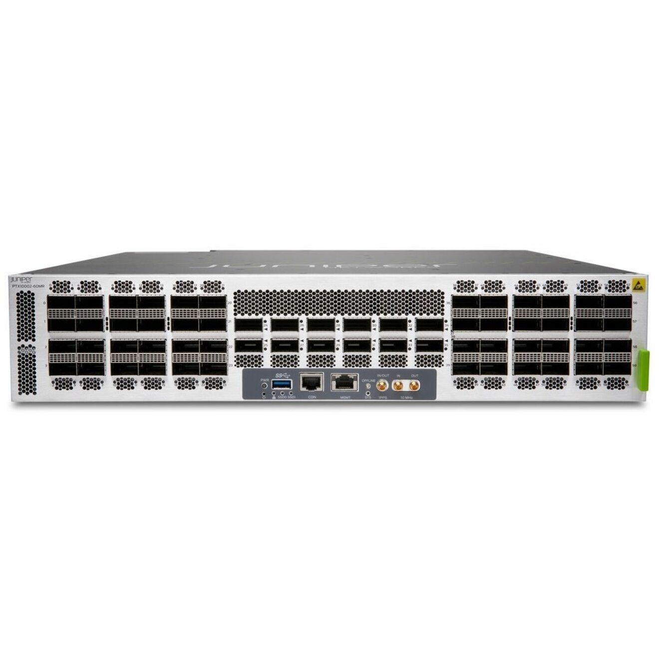 Juniper PTX10002-60MR Router Chassis - Management Port - 68 QSFP56-DD Slots, QSFP112-DD Slots - 800 Gigabit Ethernet - 2U - Rack-mountable