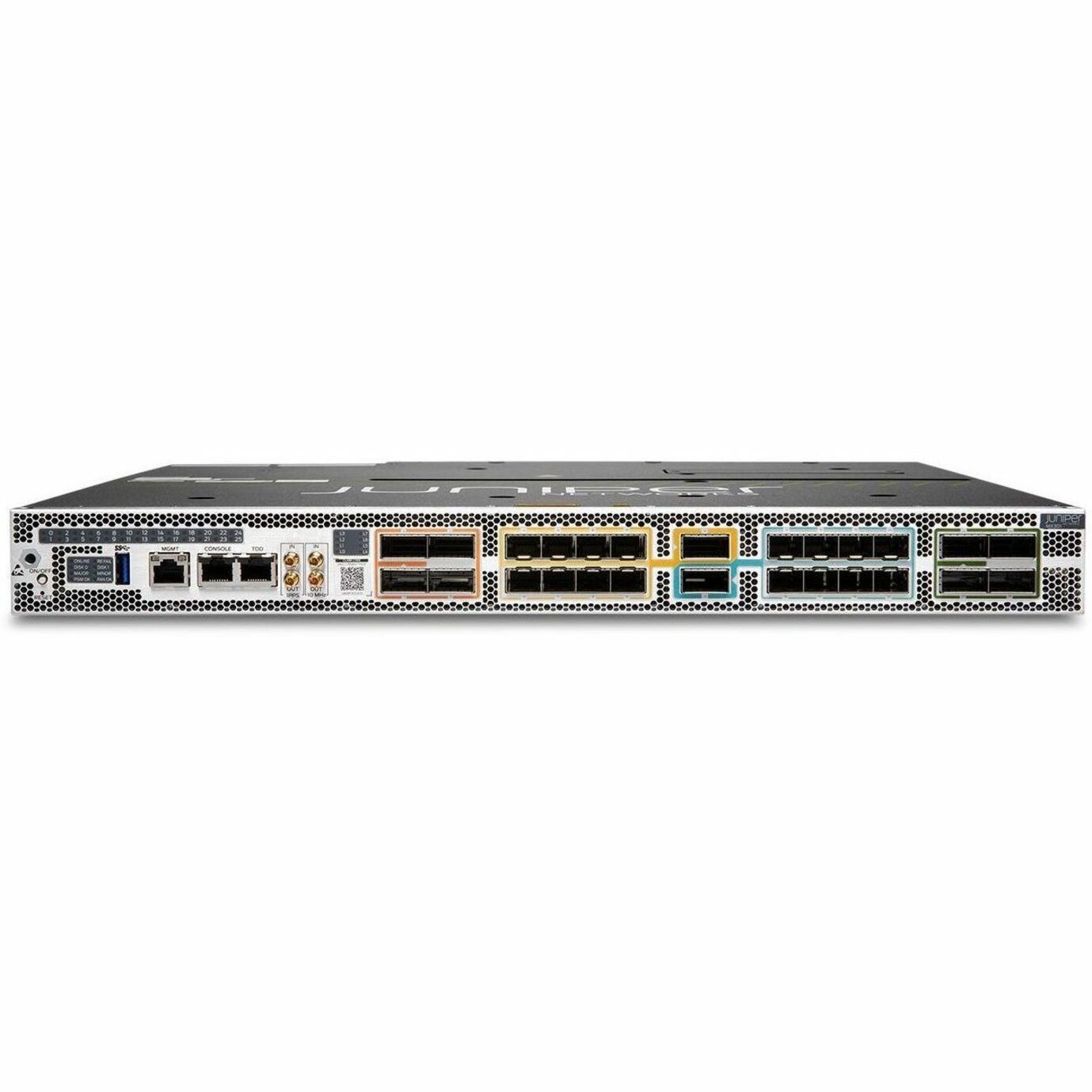 Juniper MX301 Router Chassis - Management Port - 26 SFP56 Slots, QSFP28 Slots, QSFP56-DD Slots - 64 GB - 400 Gigabit Ethernet - 1U - Rack-mountable
